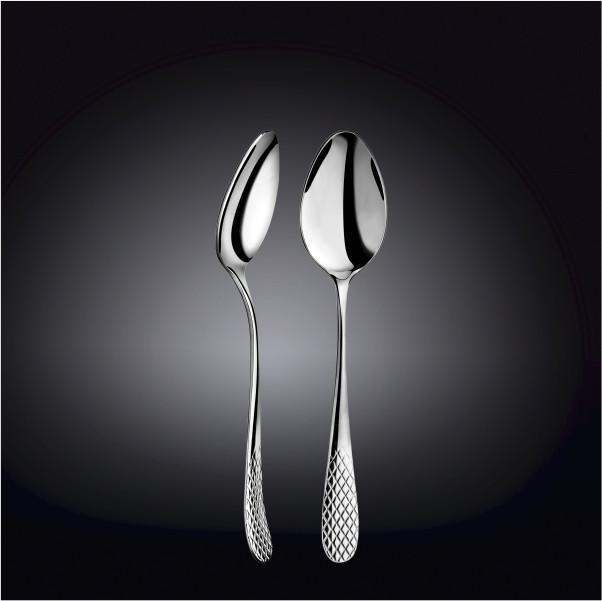 [A] High Polish Stainless Steel Dinner Spoon 8" | 21 Cm Set Of 6  In